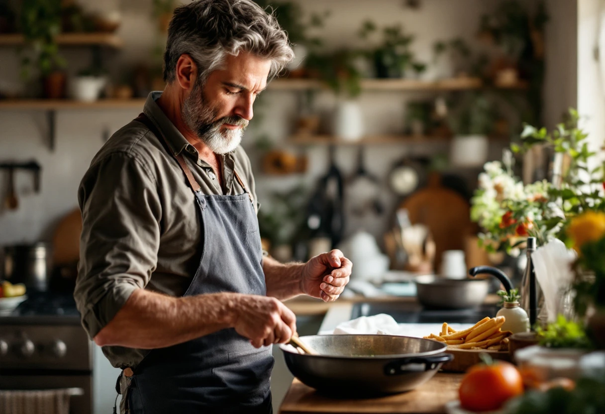 Ryan Hayes in his kitchen